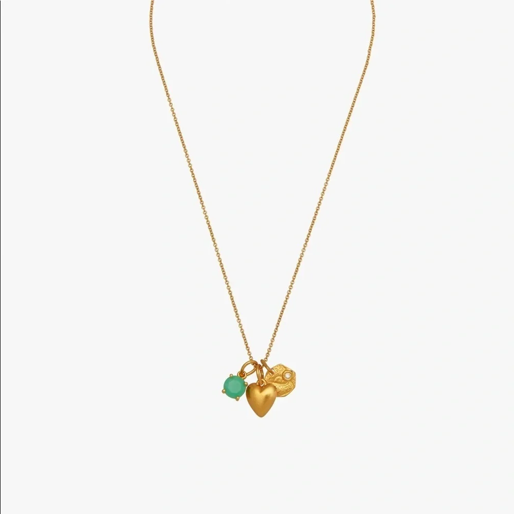 NWT. Zara Kids Sterling Silver Chain with Appliqués Plated in 24k Gold.